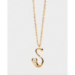 Collar con colgante inicial S dorado PDPAOLA