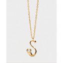 Collar con colgante inicial S dorado PDPAOLA