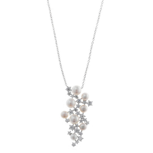 Colgante perla y y circonita grande SALVATORE