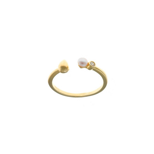 Sortija abierta perla y circonita SALVATORE - 272S0015