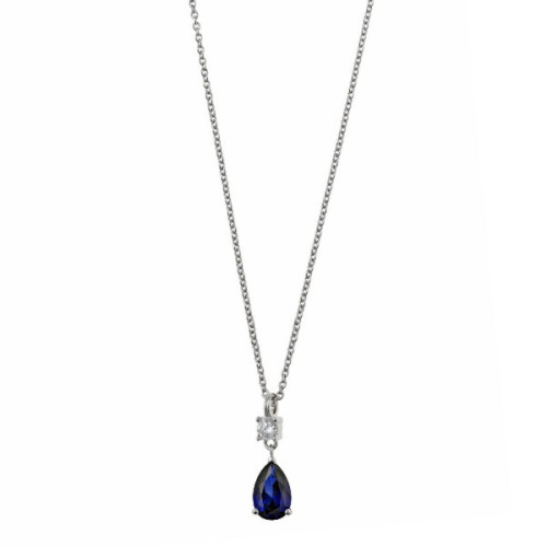 Collar plata Zafiro con circonita SALVATORE