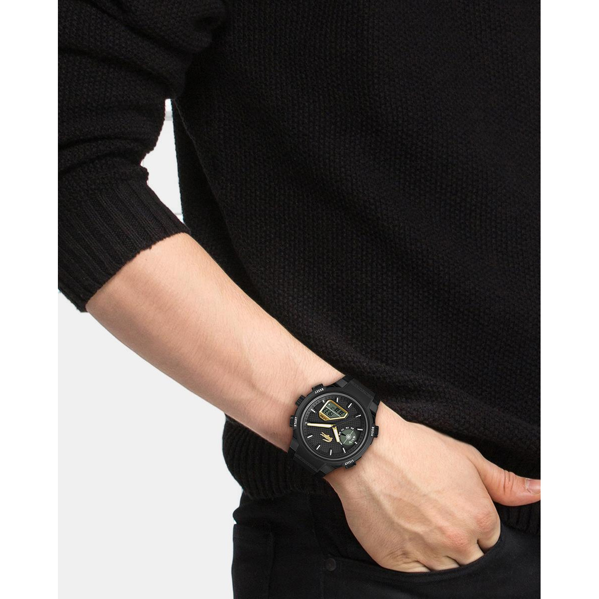 Reloj de hombre LACOSTE LC33 2011435 de silicona negro