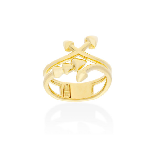 Anillo plata dorada Galeras MARINA GARCIA