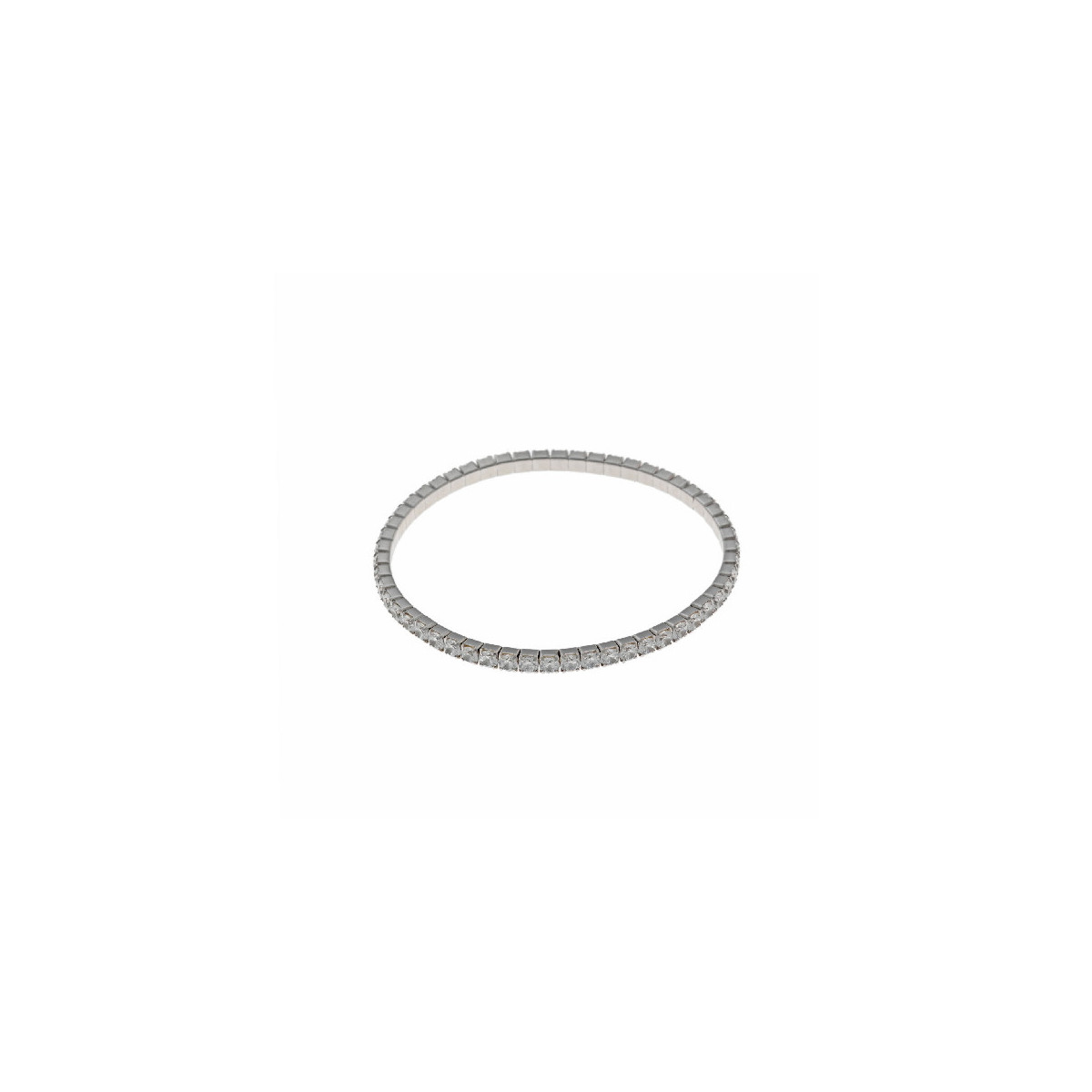 Pulsera plata circonitas elástica SALVATORE