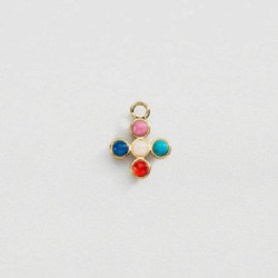 Colgante Mini criollas Cruz piedras naturales AGATHA PARIS