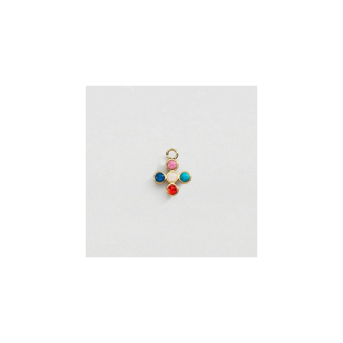Colgante Mini criollas Cruz piedras naturales AGATHA PARIS