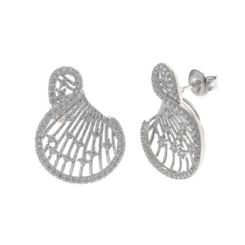 Pendientes plata y circonitas SALVATORE