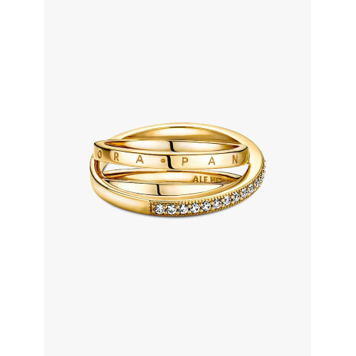 Pandora Anillo Cruzado Triple Alianza en Pavé - 169057C01
