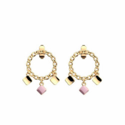 Pendiente esmalte rosa LES CADETTES