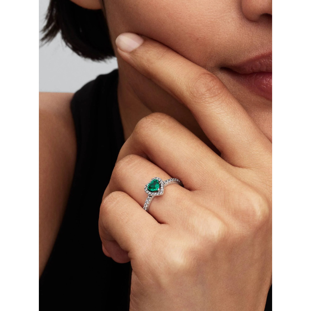 Anillo Corazón Elevado VerdePANDORA - 198421C07