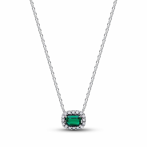 Collar Halo Rectangular Verde Brilllante PANDORA - 394503C01