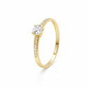 Anillo de Oro de 18K con Circonita Central - M50510515 Anillo de Oro de 18K con Circonita Central - M50510515