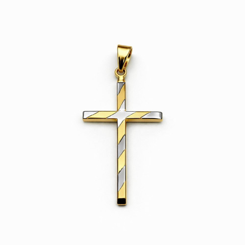 Cruz bicolor 18k