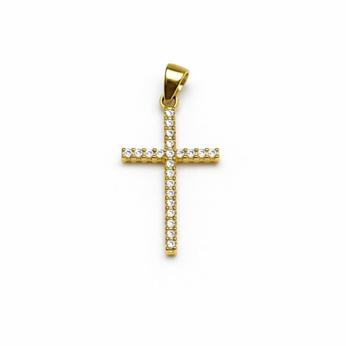 Cruz circonitas Oro 18k