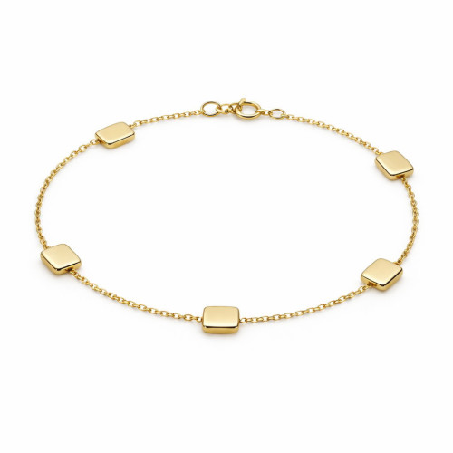 Pulsera de Oro Amarillo 18K Motivos Geométricos