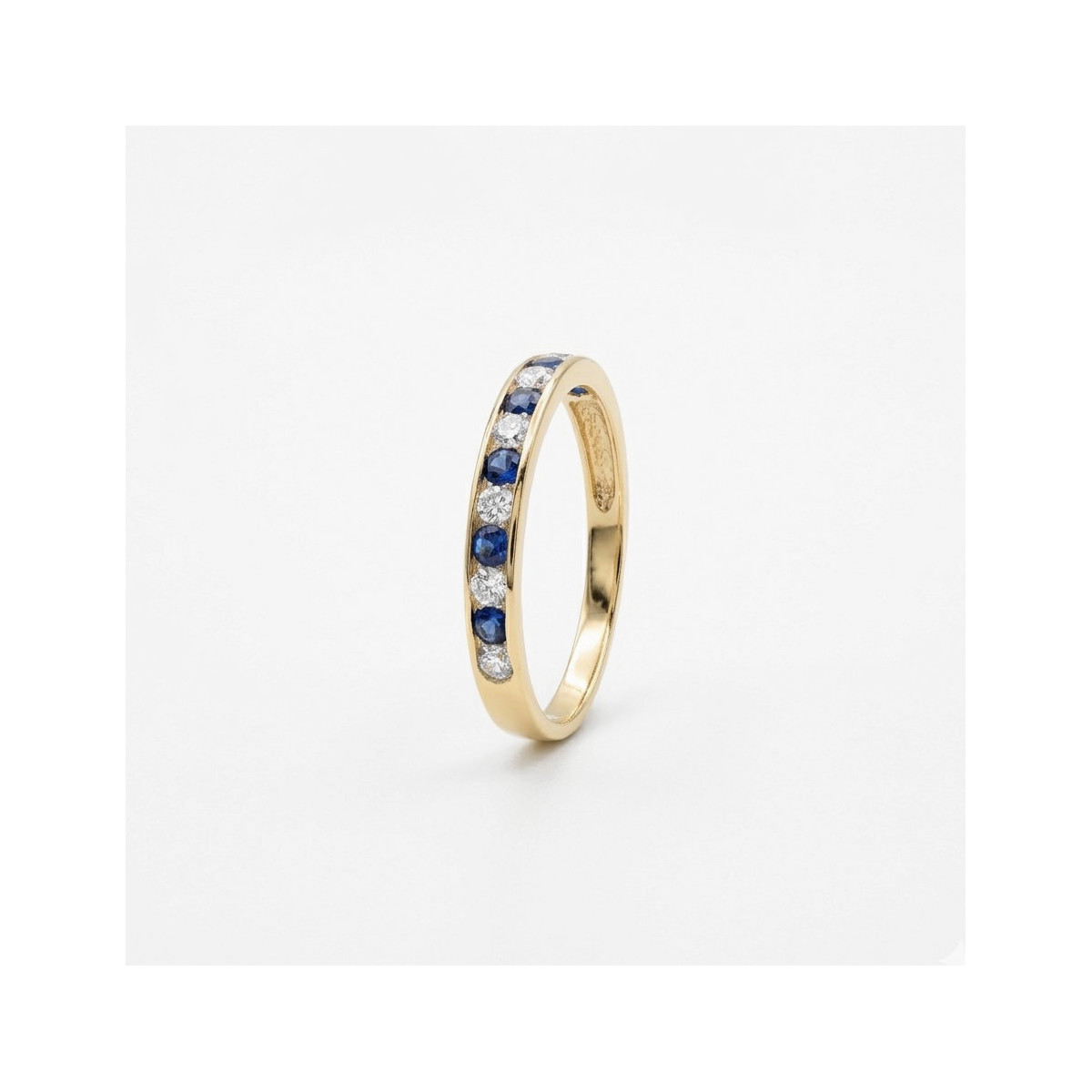 Anillo de oro 18K con zafiros circonitas - M5059242/PF