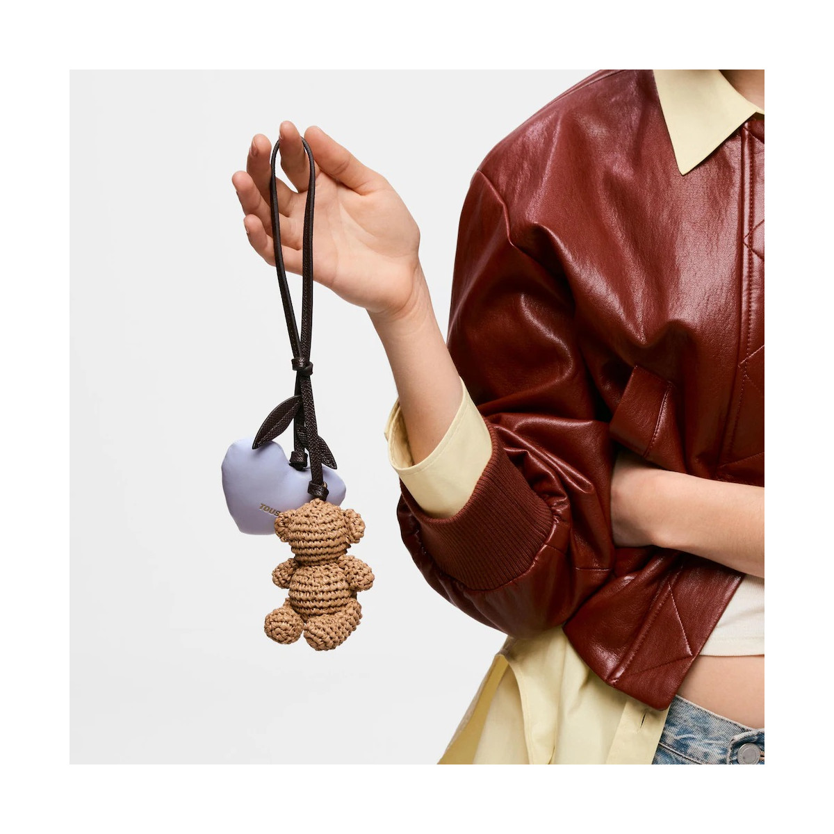 Llavero charm oso y corazón malva TOUS Icons