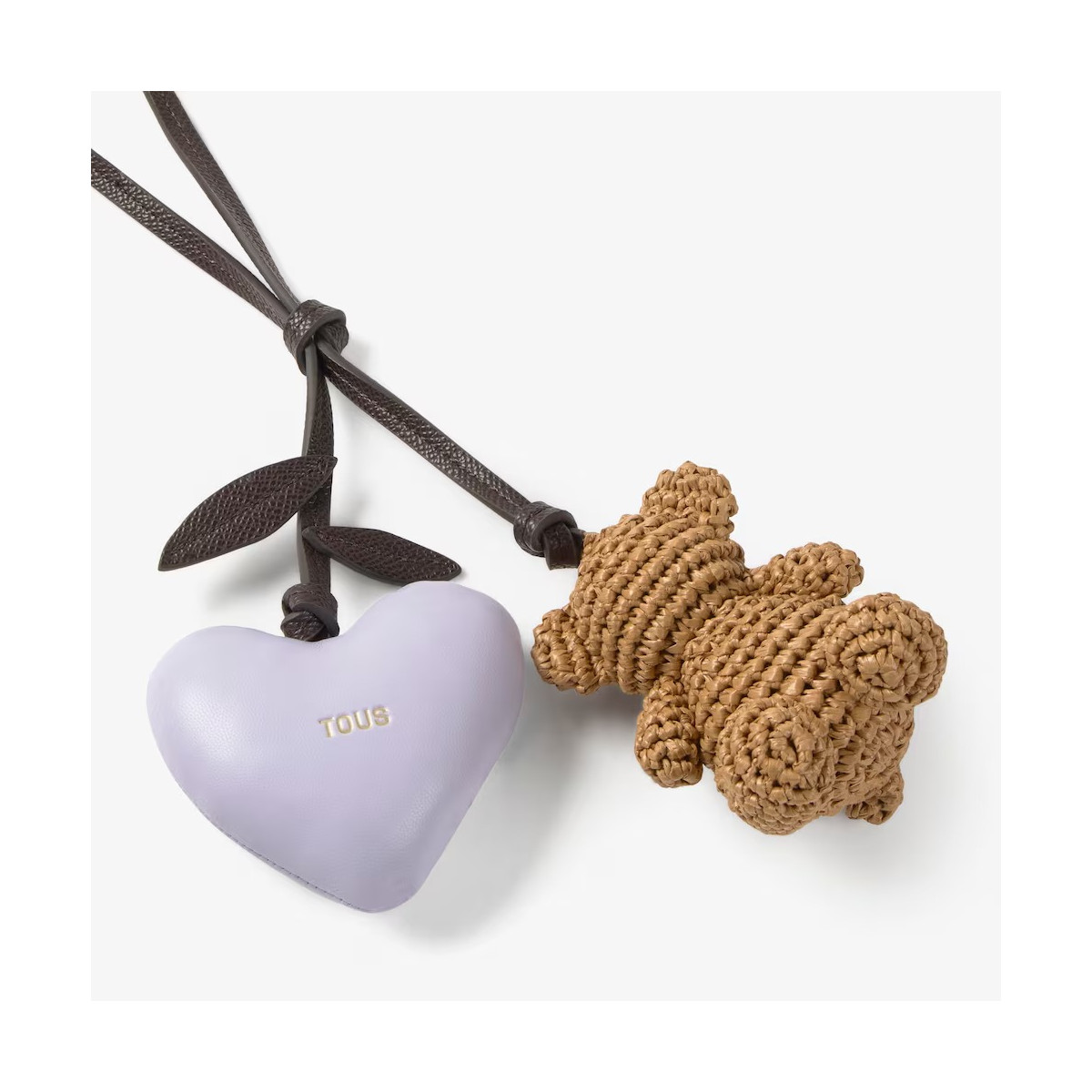 Llavero charm oso y corazón malva TOUS Icons