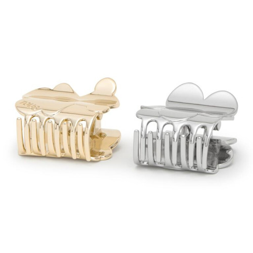 Pack 2 pinzas TOUS Oso-Flor Dorado-Plateado