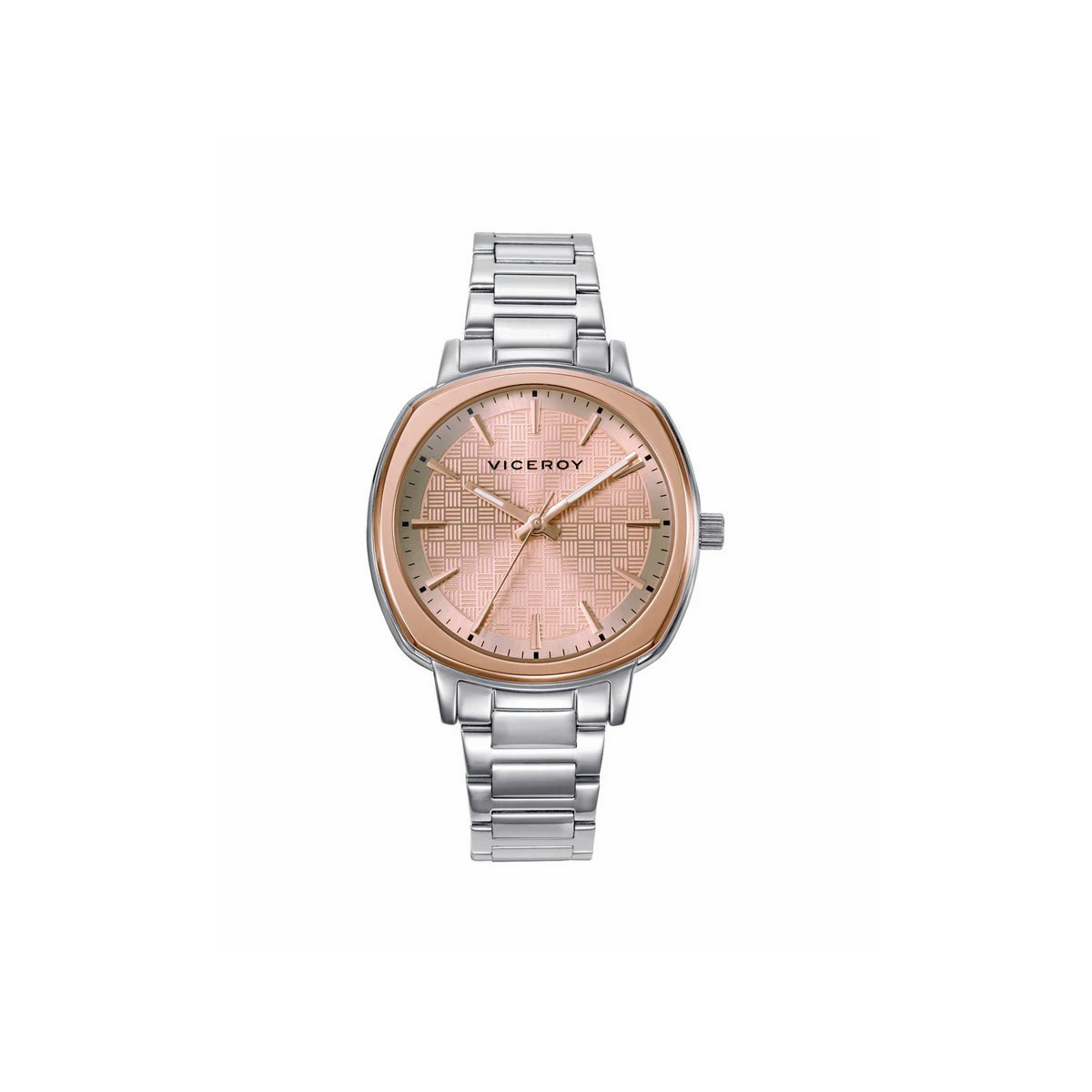 Reloj caja bitono de acero e Ip rosa VICEROY