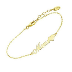 Pulsera Mamá Plata Baño Oro LOTUS SILVER