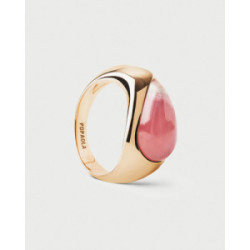 Anillo Sello Luna con Rodocrosita PDPAOLA