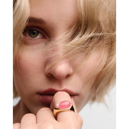 Anillo Sello Luna con Rodocrosita PDPAOLA