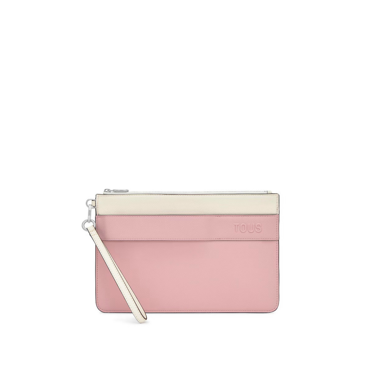 Clutch rosa empolvado Audree Saffiano TOUS