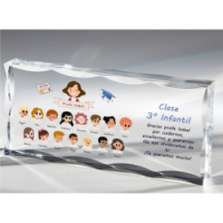 Metacrilato Personalizado Profes 24x10x3cm