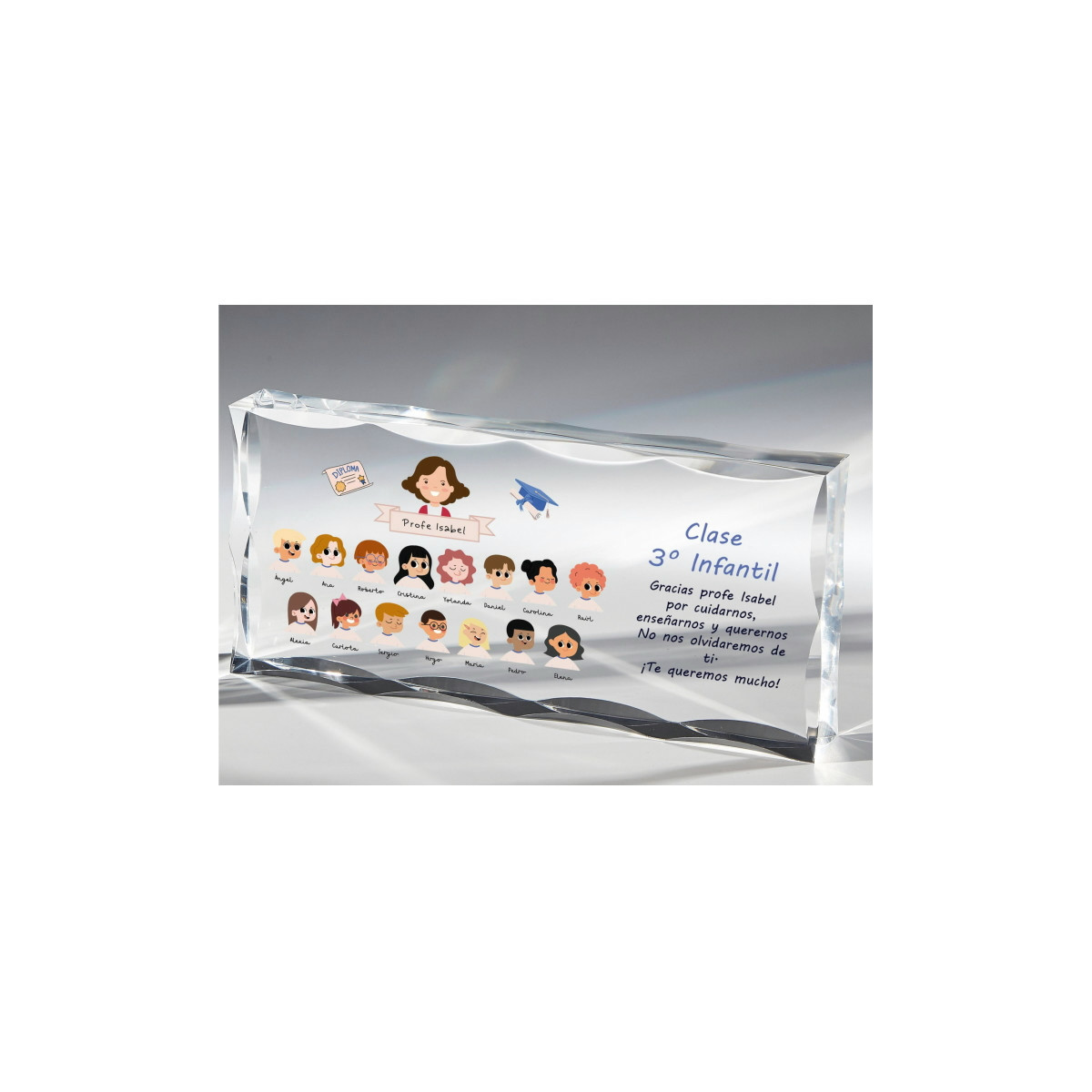 Metacrilato Personalizado Profes 24x10x3cm