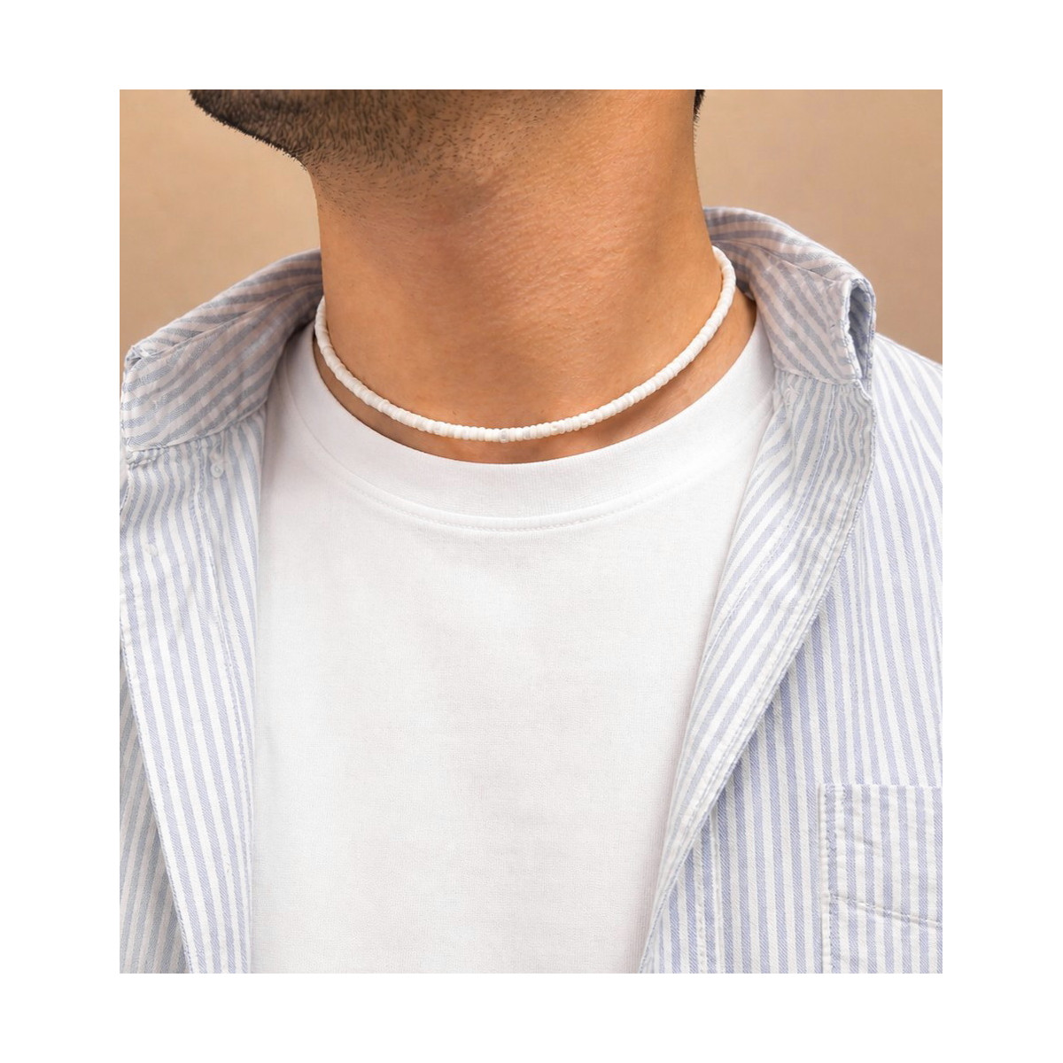 Collar unisex discos madre perla LAS JOYAS DE IRENE