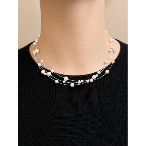 Collar Perlas Flotantes LAS JOYAS DE IRENE