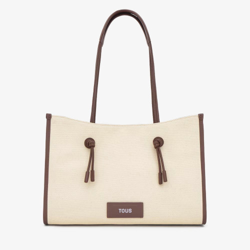 Shopper grande de jacquard beige TOUS Summer Holidays