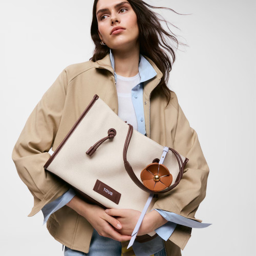 Shopper grande de jacquard beige TOUS Summer Holidays