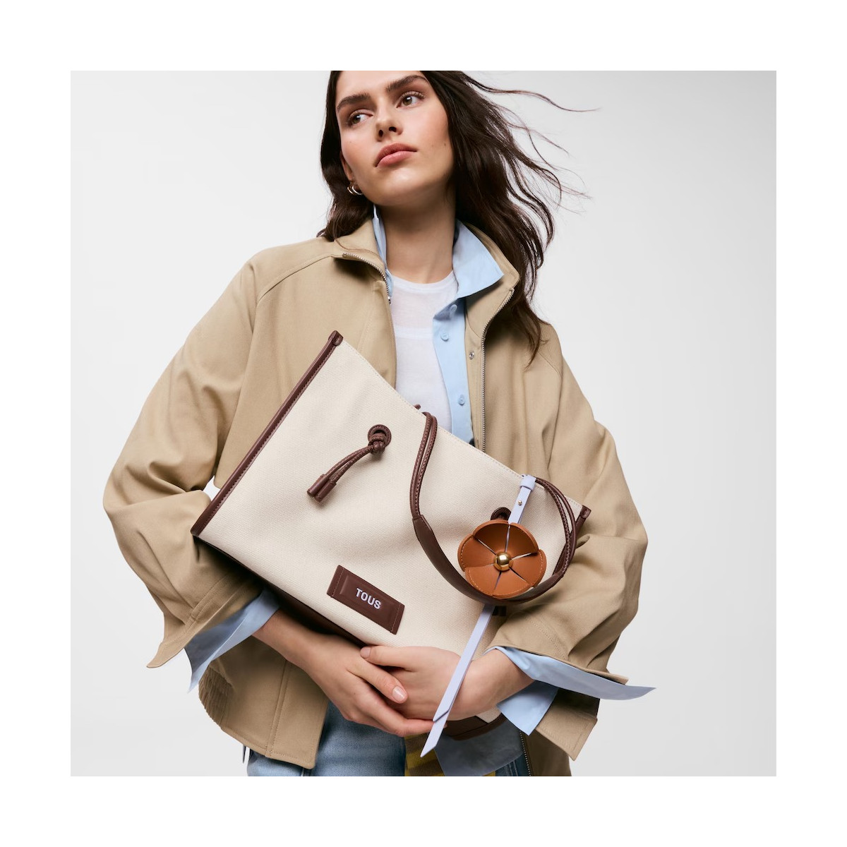Shopper grande de jacquard beige TOUS Summer Holidays