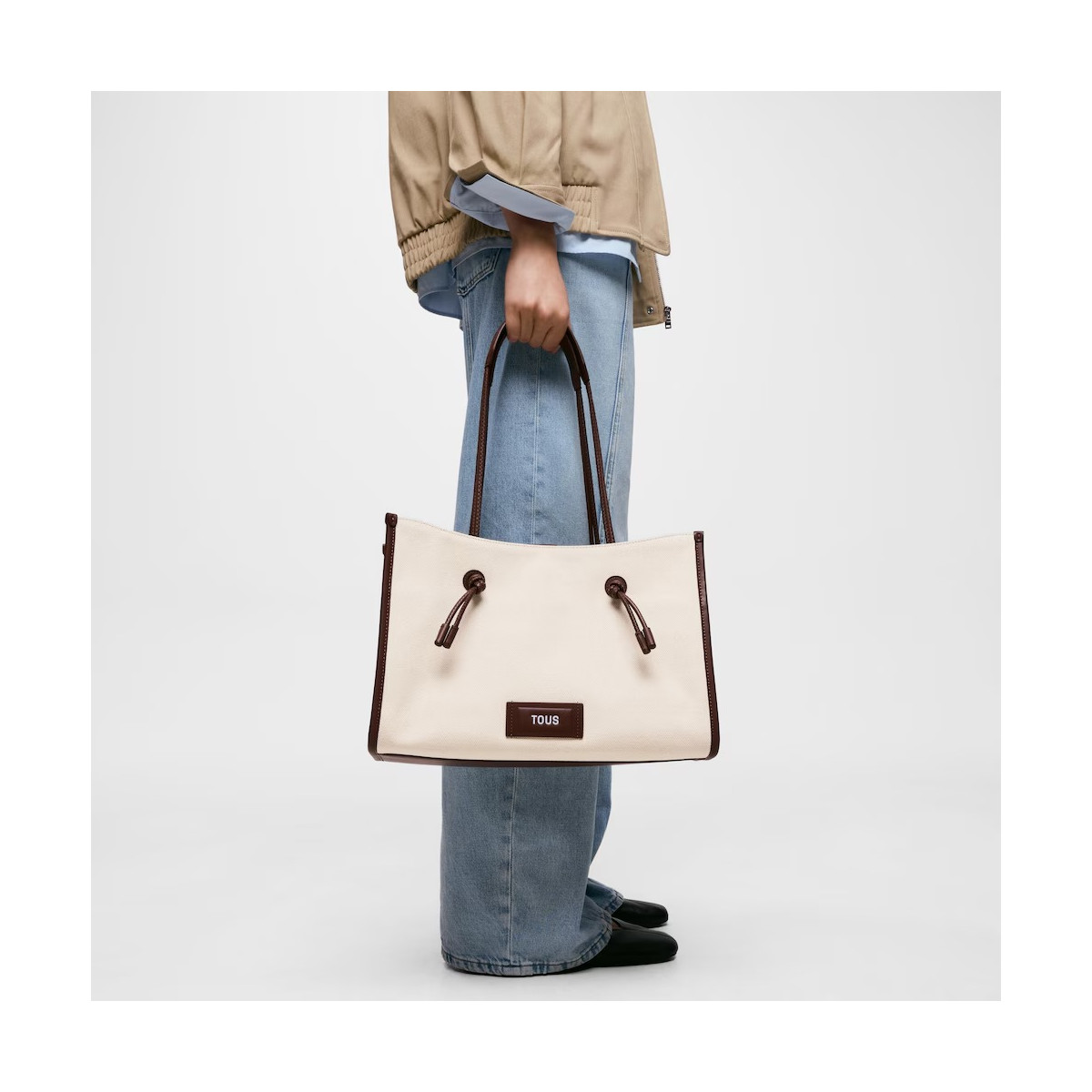 Shopper grande de jacquard beige TOUS Summer Holidays