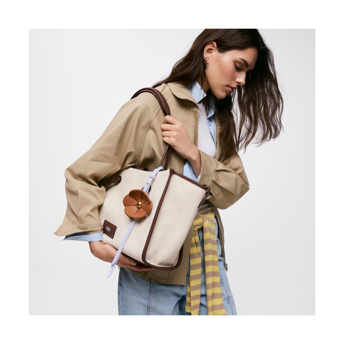 Shopper grande de jacquard beige TOUS Summer Holidays