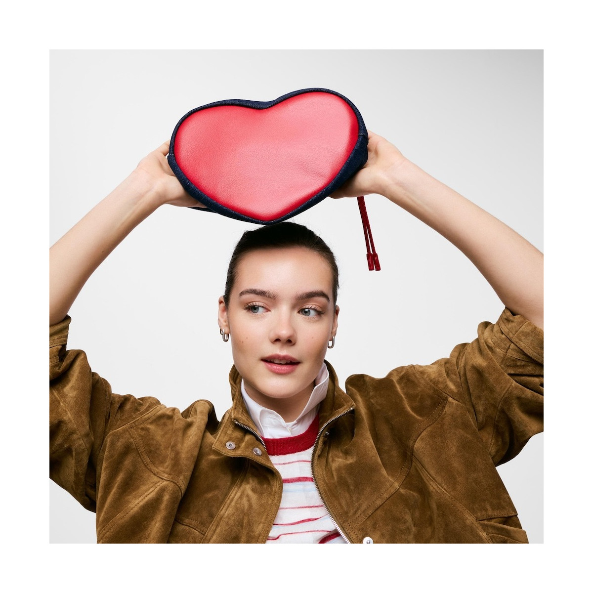 Neceser corazón rojo y azul marino TOUS Icons