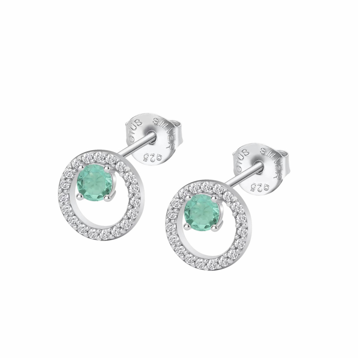 Pendientes geométrico Beyond Classics  LOTUS SILVER