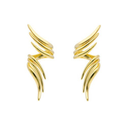 Pendientes de plata trepador triple MARINA GARCIA
