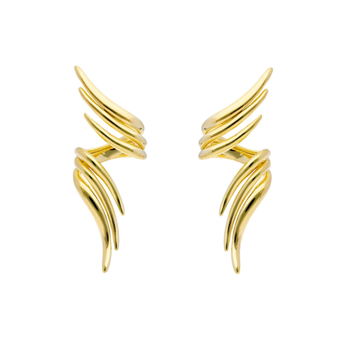 Pendientes de plata trepador triple MARINA GARCIA