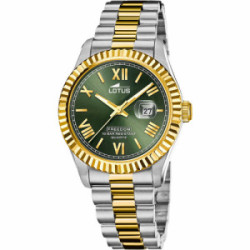 Reloj bicolor esfera verde LOTUS