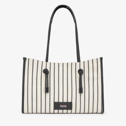 Shopper grande de jacquard negro TOUS Summer Holidays