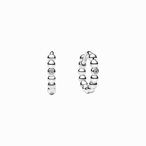 Pendientes de Aro en plata de ley Abrazo Cuentas PANDORA