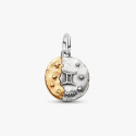 Charm Medallón plata y dorado Zodiaco Géminis PANDORA