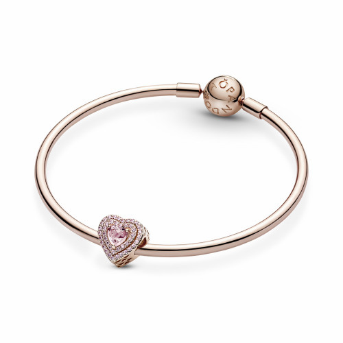 Pandora Charm Corazón Nivelado Brillante