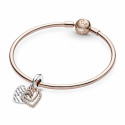 Pandora Charm Colgante Doble Corazones Entrelazados