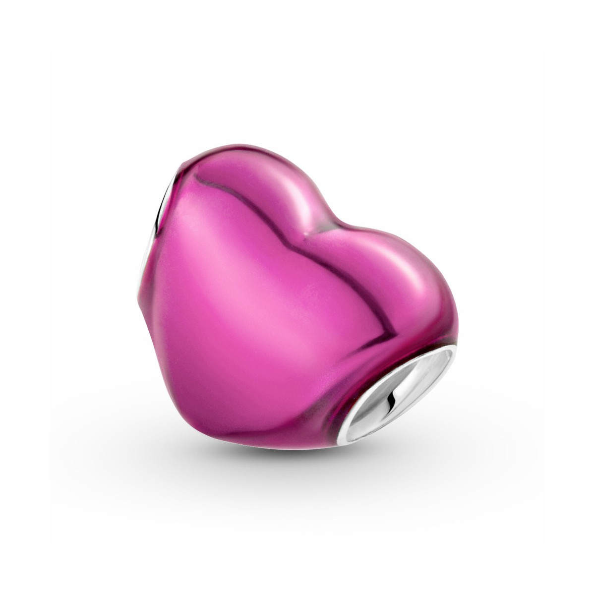 Pandora Charm Corazón Metálico Rosa