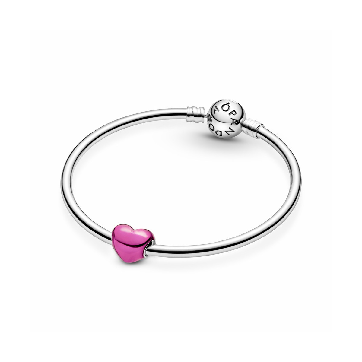 Pandora Charm Corazón Metálico Rosa