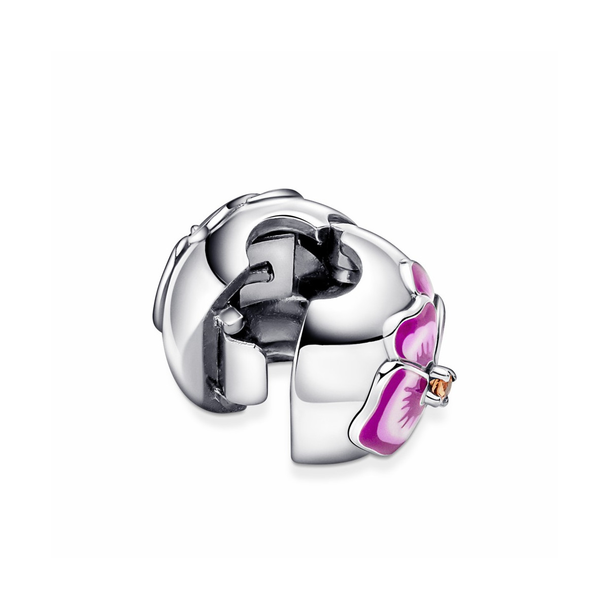 Pandora Clip Flor Pensamiento Rosa - 790772C01